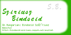 sziriusz bindseid business card